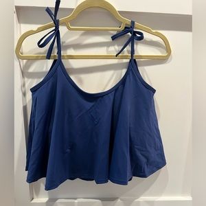 Kortni Jeane, large, blue, swing bathing suit top, GUC